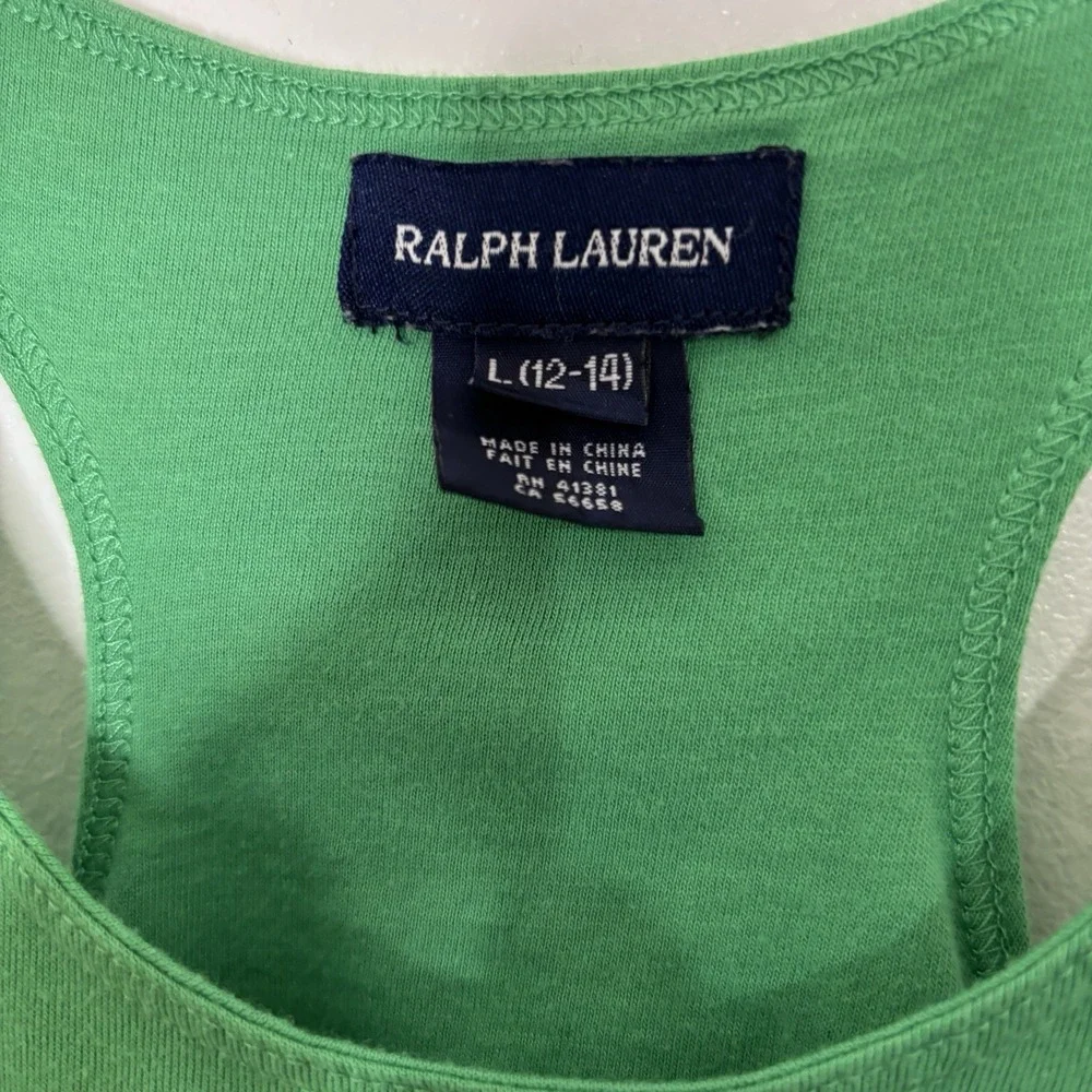 Ralph Lauren Polo Dress Girls Large 12-14 Maxi Racerback Coastal Vacation Beach